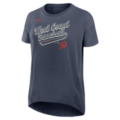 Los Angeles Dodgers Nike Women's 2025 City Connect Flowy Fashion Tri-Blend Dri-FIT T-Shirt - Charcoal T-shirts