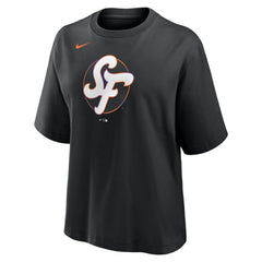 San Francisco Giants Nike Women's 2025 City Connect Logo Boxy T-Shirt - Black T-shirts