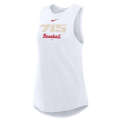 Atlanta Braves Nike Women's City Connect Tricode High Neck Dri-FIT Tank Top - White Tanks