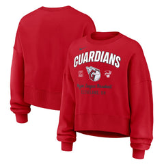Cleveland Guardians Nike Women's Oversized High Hip Pullover Sweatshirt - Red Pullover