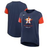 Houston Astros Nike Women's Flowy Fashion Tri-Blend Dri-FIT T-Shirt - Navy T-shirts