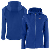 New York Mets Cutter & Buck Women's Evoke Eco Softshell Recycled Full-Zip Jacket - Royal Jackets
