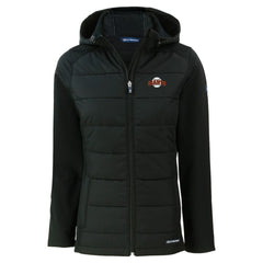 San Francisco Giants Cutter & Buck Women's Evoke Hybrid Eco Softshell Recycled Full-Zip Hoodie Jacket - Black Jackets