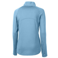 Baltimore Orioles Cutter & Buck Women's DryTec Adapt Eco Knit Stretch Recycled Raglan Half-Zip Top - Powder Blue Tops