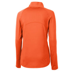Baltimore Orioles Cutter & Buck Women's DryTec Adapt Eco Knit Stretch Recycled Raglan Half-Zip Top - Orange Tops
