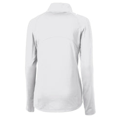 Philadelphia Phillies Cutter & Buck Women's Cooperstown Collection DryTec Adapt Eco Knit Stretch Recycled Raglan Half-Zip Top - White Tops