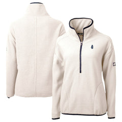 Chicago Cubs Cutter & Buck Women's Cooperstown Collection Cascade Eco Sherpa Fleece Half-Zip Pullover Jacket - Cream Jackets