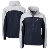 Atlanta Braves Cutter & Buck Women's Charter Eco Recycled Half-Zip Anorak Jacket - Navy Jackets