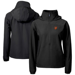 Baltimore Orioles Cutter & Buck Women's Charter Eco Recycled Half-Zip Anorak Jacket - Black Jackets