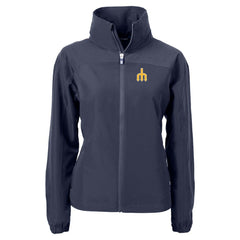 Seattle Mariners Cutter & Buck Women's Charter Eco Recycled Full-Zip Jacket - Navy Jackets