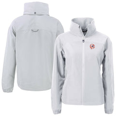 New York Yankees Cutter & Buck Women's Cooperstown Collection Charter Eco Recycled Full-Zip Jacket - Gray Jackets