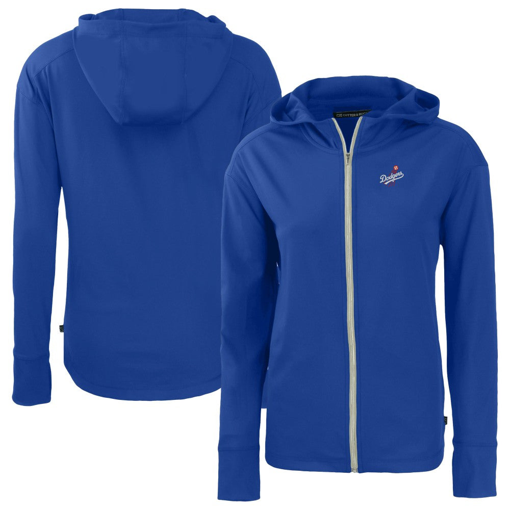 Los Angeles Dodgers Cutter & Buck Women's Daybreak Eco Recycled Full-Zip Hoodie Jacket - Royal Jackets