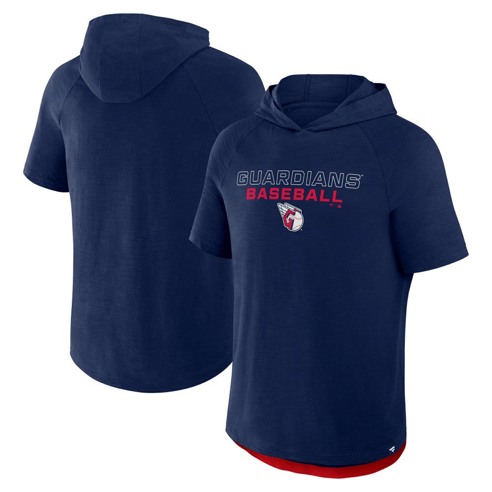 Cleveland Guardians Fanatics Clubhouse Optimal Play Raglan Hoodie T-Shirt - Navy Hoodies