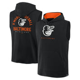Baltimore Orioles Fanatics Fire Speed Sleeveless Pullover Hoodie - Black Hoodies