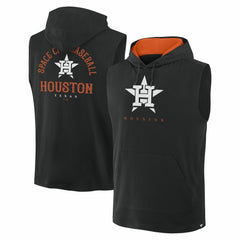 Houston Astros Fanatics Fire Speed Sleeveless Pullover Hoodie - Black Hoodies