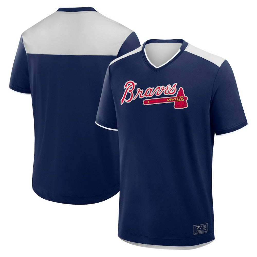 Atlanta Braves Fanatics Walk Off V-Neck T-Shirt - Navy T-shirts