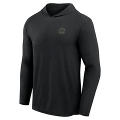 Chicago Cubs Fanatics Front Office Power Mono Long Sleeve Hoodie T-Shirt - Black Hoodies