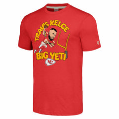 Travis Kelce Kansas City Chiefs Homage Unisex Caricature Player Tri-Blend T-Shirt - Red T-shirts