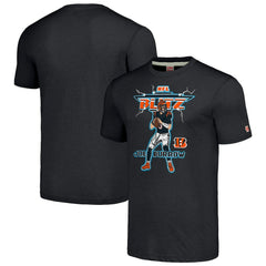 Joe Burrow Cincinnati Bengals Homage Unisex NFL Blitz Player Tri-Blend T-Shirt - Heathered Charcoal T-shirts