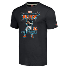 Joe Burrow Cincinnati Bengals Homage Unisex NFL Blitz Player Tri-Blend T-Shirt - Heathered Charcoal T-shirts