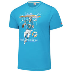 Dan Marino Miami Dolphins Homage Unisex NFL Blitz Retired Player Tri-Blend T-Shirt - Heathered Aqua T-shirts