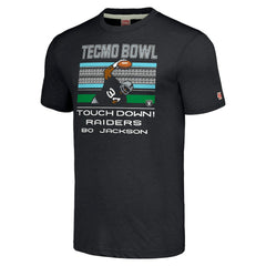 Bo Jackson Las Vegas Raiders Homage Unisex Tecmo Bowl Retired Player Graphic Tri-Blend T-Shirt - Charcoal T-shirts