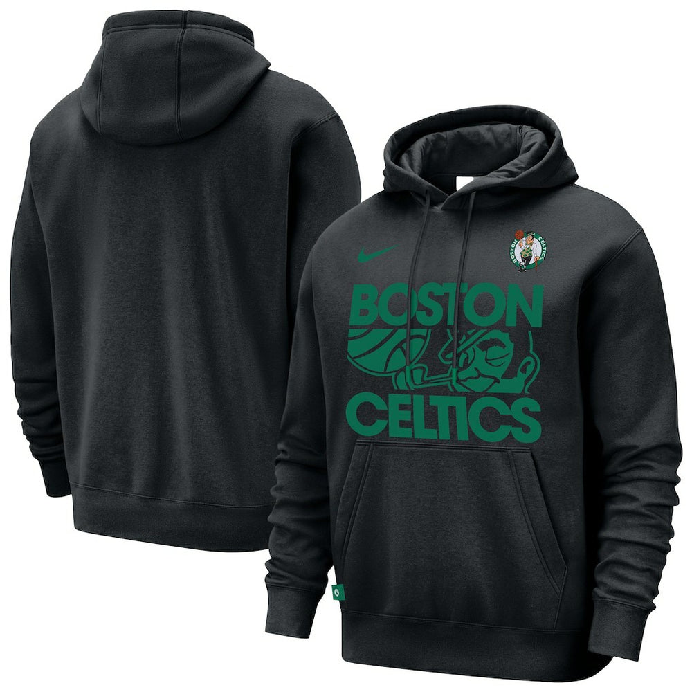Boston Celtics Courtside Club Pullover Hoodie Black - Nike