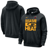 Miami Heat Courtside Club Pullover Hoodie Black - Nike