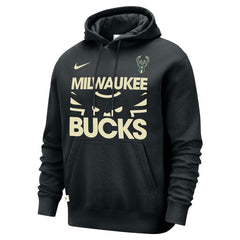 Milwaukee Bucks Courtside Club Pullover Hoodie Black - Nike