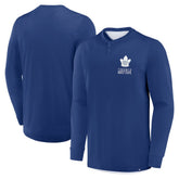 Toronto Maple Leafs Fanatics Adrenaline Push Long Sleeve Henley Shirt - Blue | US 201742884