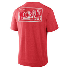 Detroit Red Wings Fanatics Fan Lanes Tri-Blend T-Shirt - Heather Red | US 201742926