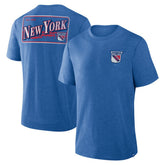 New York Rangers Fanatics Fan Lanes Tri-Blend T-Shirt - Heather Blue | US 201742939