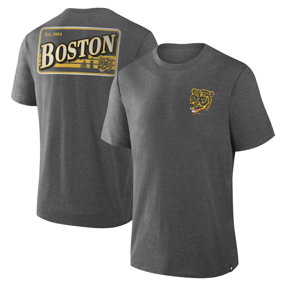 Boston Bruins Fanatics Fan Lanes Tri-Blend T-Shirt - Heather Charcoal | US 201742943