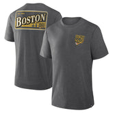 Boston Bruins Fanatics Fan Lanes Tri-Blend T-Shirt - Heather Charcoal | US 201742943