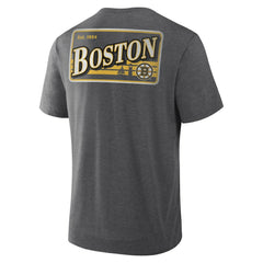 Boston Bruins Fanatics Fan Lanes Tri-Blend T-Shirt - Heather Charcoal | US 201742953
