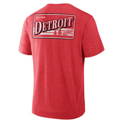 Detroit Red Wings Fanatics Fan Lanes Tri-Blend T-Shirt - Heather Red | US 201742954