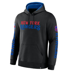 New York Rangers Fanatics Big City Legacy Fleece Pullover Hoodie - Black | US 201742969