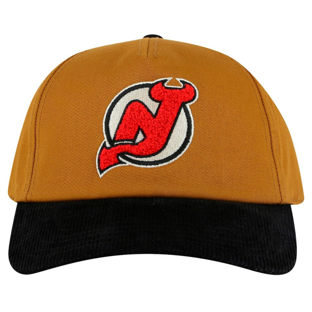New Jersey Devils American Needle Burnett Adjustable Hat - Tan/Black | US 201747071