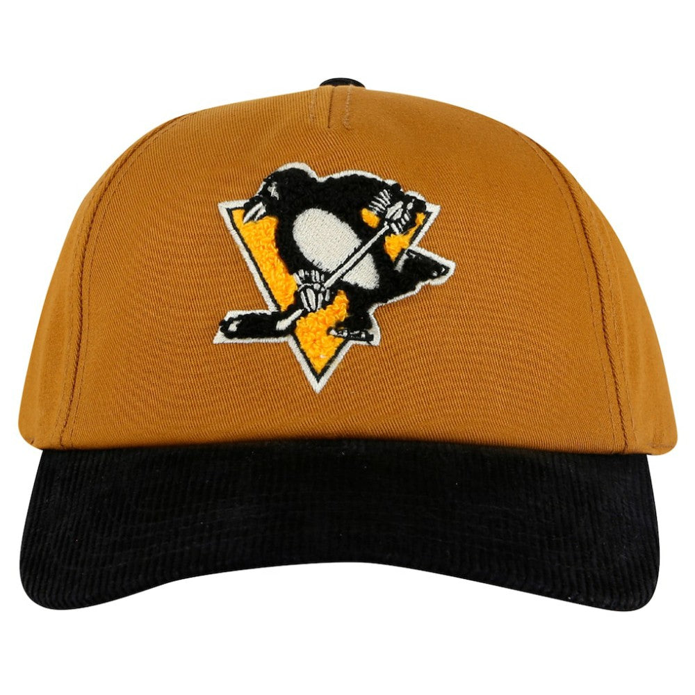 Pittsburgh Penguins American Needle Burnett Adjustable Hat - Tan/Black | US 201747079