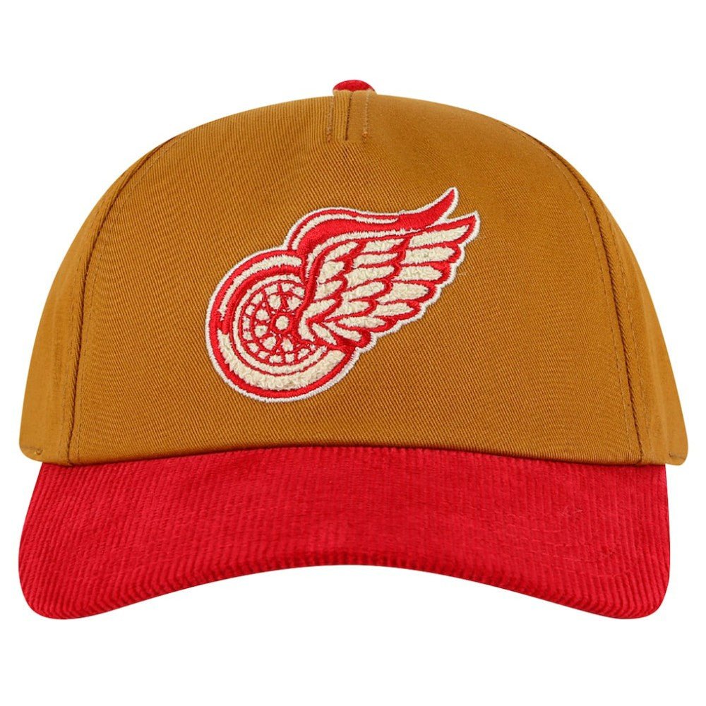 Detroit Red Wings American Needle Burnett Adjustable Hat - Tan/Red | US 201747086