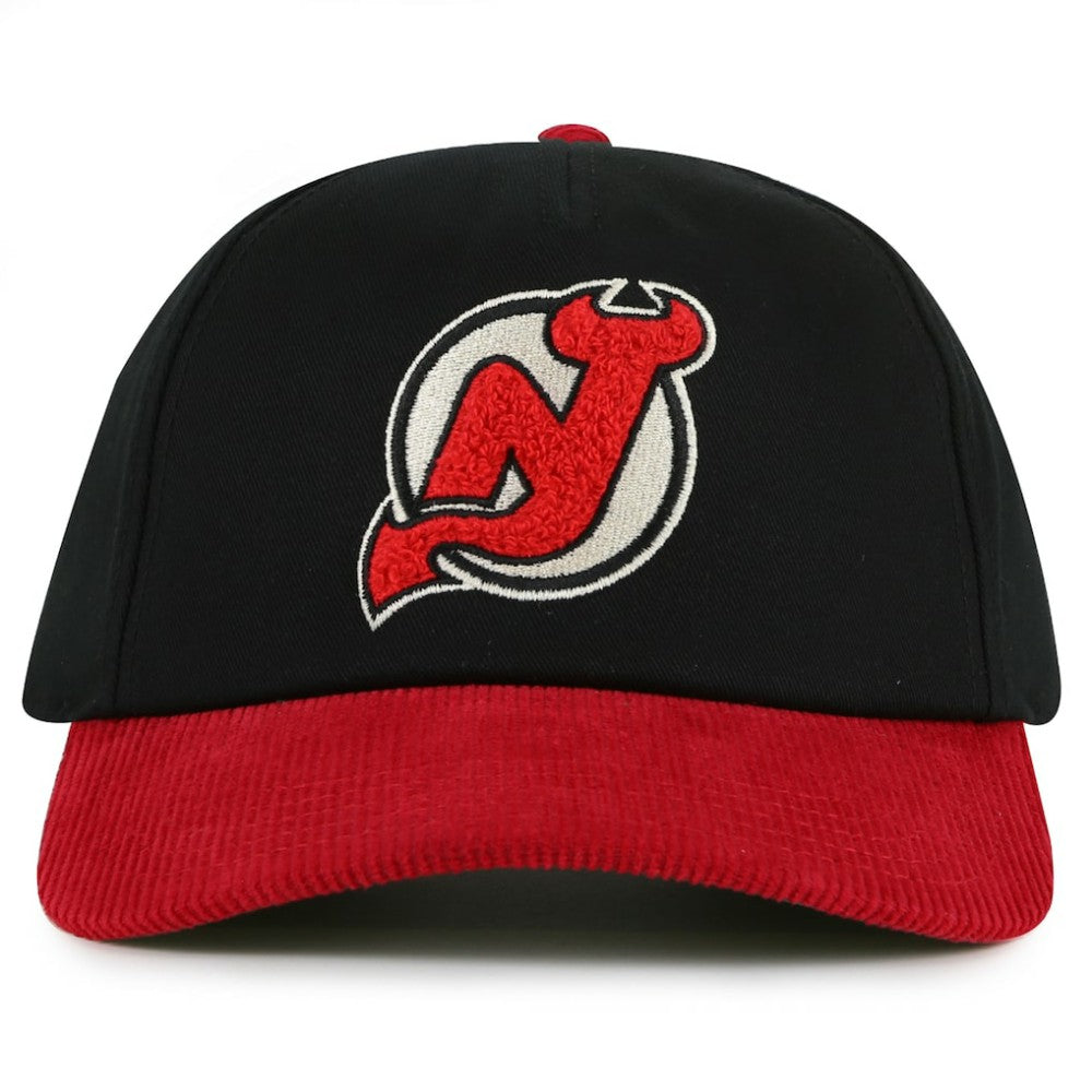 New Jersey Devils American Needle Burnett Adjustable Hat - Black/Red | US 201747128