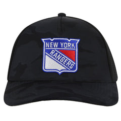 New York Rangers American Needle Valin Camo Super Tech Vented Adjustable Hat - Black | US 201747152