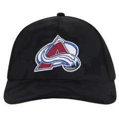 Colorado Avalanche American Needle Valin Camo Super Tech Vented Adjustable Hat - Black | US 201747162