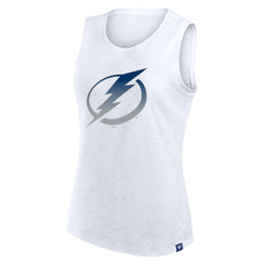 Tampa Bay Lightning Fanatics Women's Slub Tank Top - White | US 201748294
