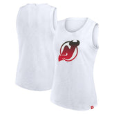New Jersey Devils Fanatics Women's Slub Tank Top - White | US 201748297