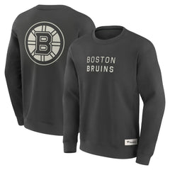 Boston Bruins Fanatics Elements Future Ground Lettering Pullover Sweatshirt - Charcoal | US 201752431