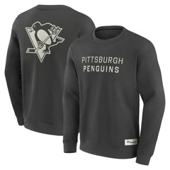 Pittsburgh Penguins Fanatics Elements Future Ground Lettering Pullover Sweatshirt - Charcoal | US 201752432