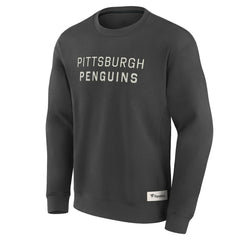Pittsburgh Penguins Fanatics Elements Future Ground Lettering Pullover Sweatshirt - Charcoal | US 201752432