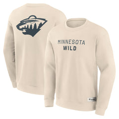 Minnesota Wild Fanatics Elements Future Ground Lettering Pullover Sweatshirt - Cream | US 201752435