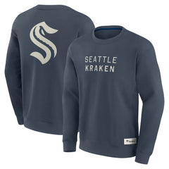 Seattle Kraken Fanatics Elements Future Ground Lettering Pullover Sweatshirt - Blue | US 201752441